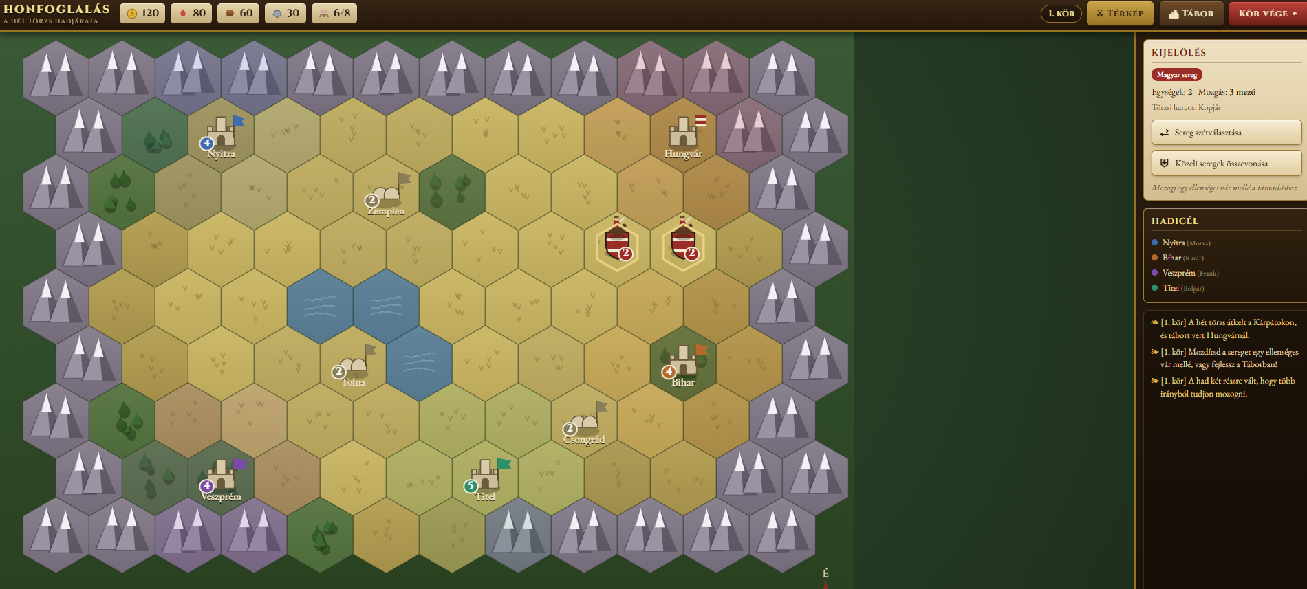 Honfoglalás - 895 Anno Domini játékkép