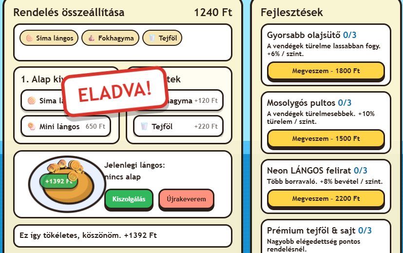 Lángos eladva