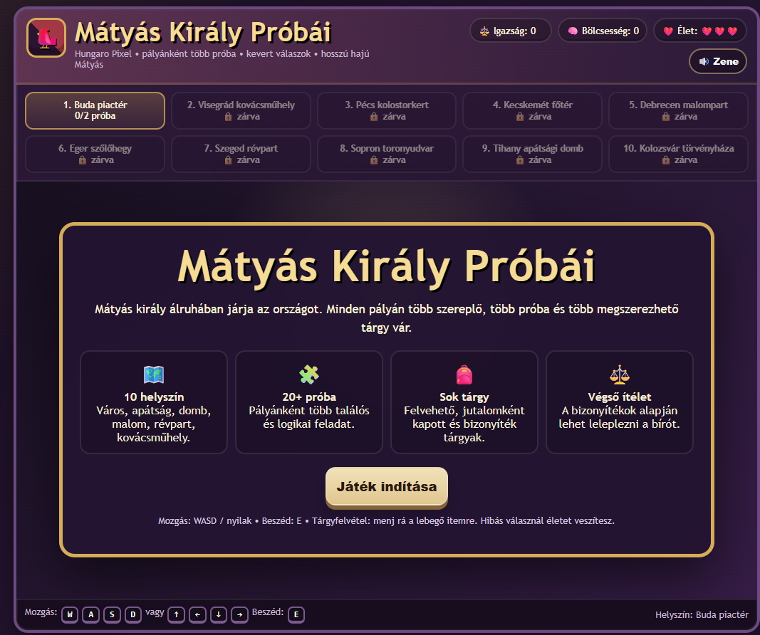 Mátyás menü