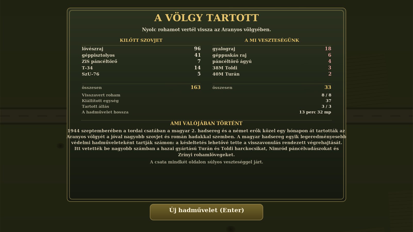 Torda 1944 mérleg